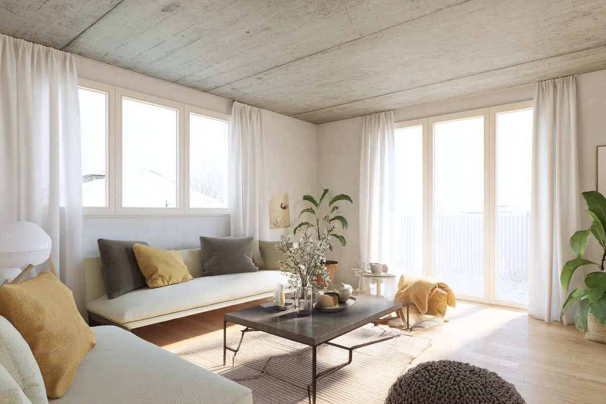 A bright, tidy Swiss living room