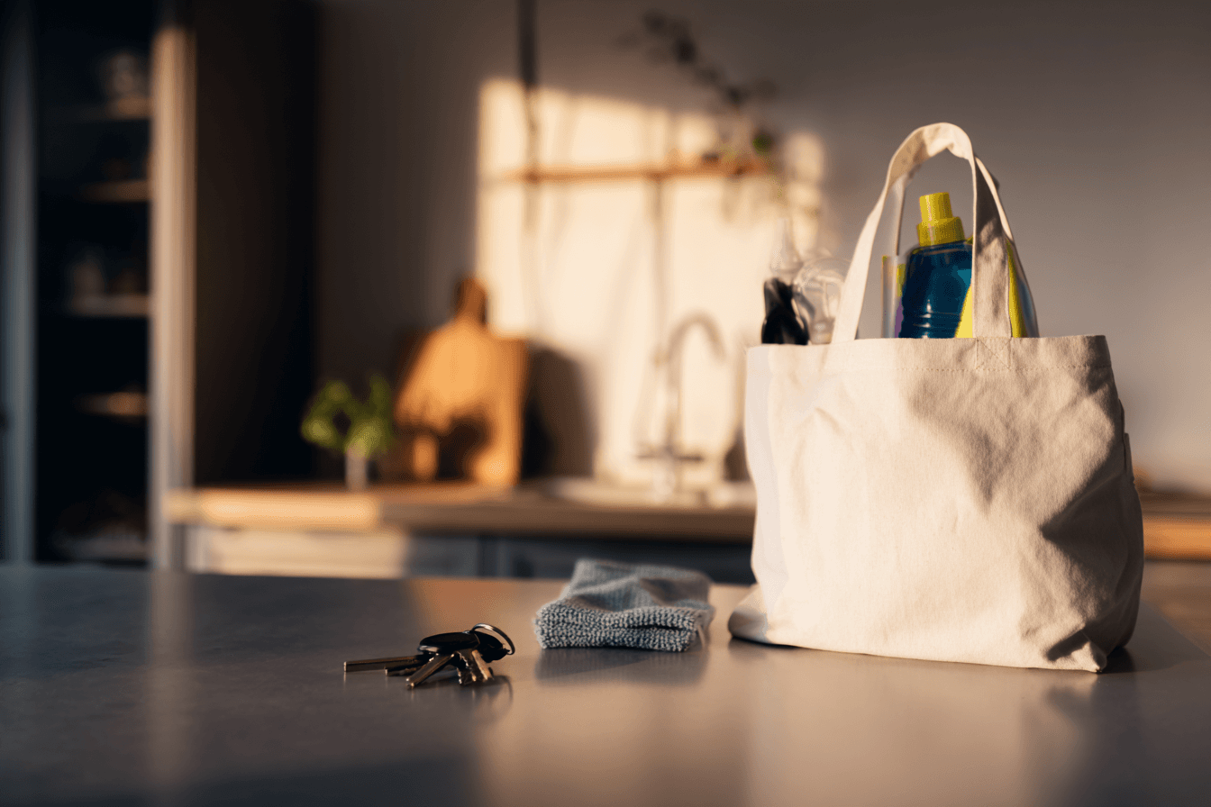 Packed cleaning starter kit for first jobs