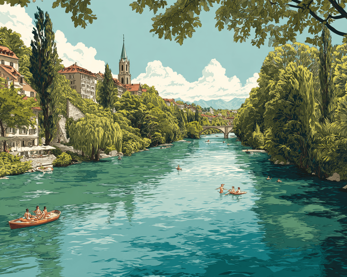 Illustrazione Berna Aar: passi amministrativi