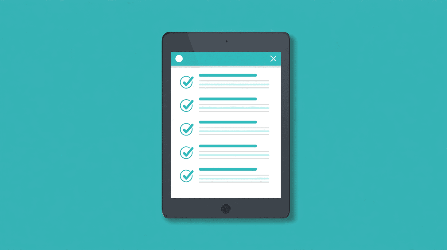 Interactive cleaning checklist on tablet - room by room