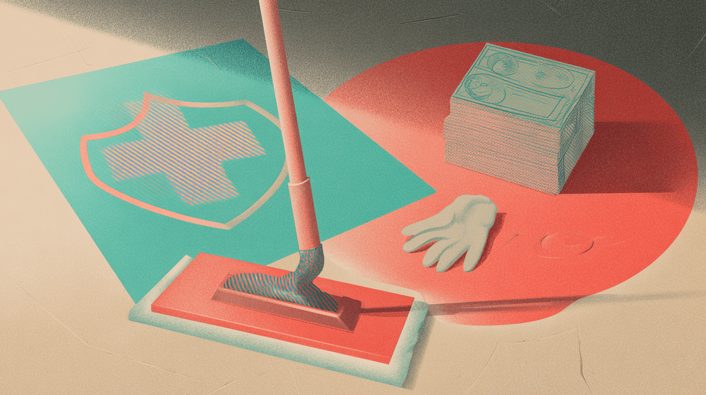 Mop on wet floor - liability for damages