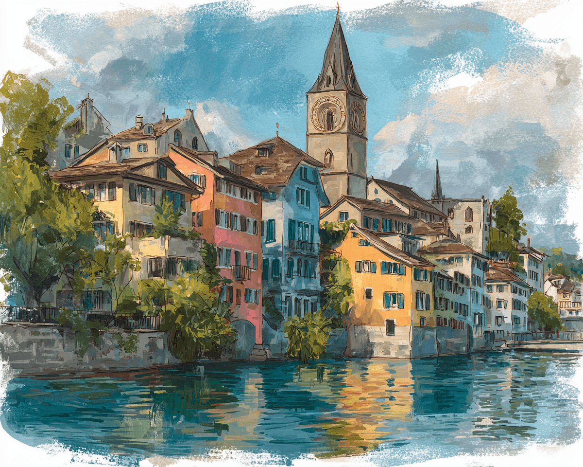 Illustration du lac de Zurich - loyers et coût de la vie en Suisse